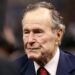 NEW ORLEANS - JANUARY 24: Former US President George H. W. Bush (R) stands on the field prior to the New Orleans Saints playing against the Minnesota Vikings during the NFC Championship Game at the Louisana Superdome on January 24, 2010 in New Orleans, Louisiana. (Photo by Jed Jacobsohn/Getty Images)