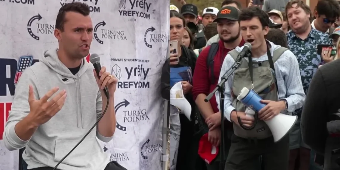 Charlie Kirk Faces the Final Boss of College Leftists