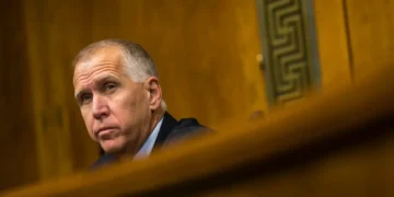 President Trump sharply criticized Senator Thom Tillis